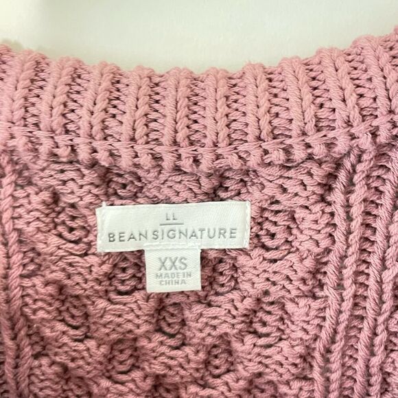 Women's L.L. Bean Signature Cotton Fisherman Knit Crewneck Sweater XXS #AK - Picture 4 of 11